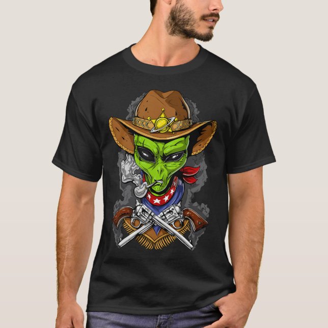 T-shirt Cow-boy extraterrestre (Devant)