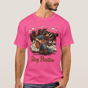 T-shirt Cow-boy intrépide Art comique rétro western drôle