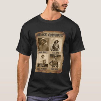 T-shirt Cow-boy Noir Rodeo Western Mélanine Histoire des N