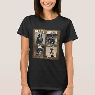 T-shirt Cow-boy Noir Rodeo Western Mélanine Histoire Noire