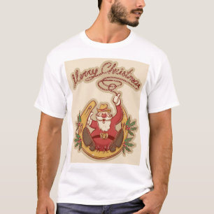 T-shirt Cow-boy Santa Claus