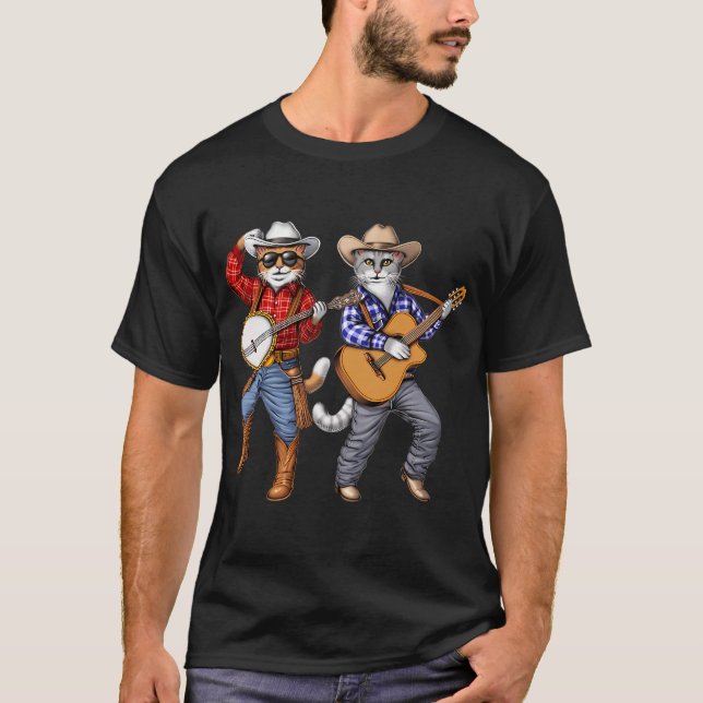 T-shirt Cow-boys chats (Devant)