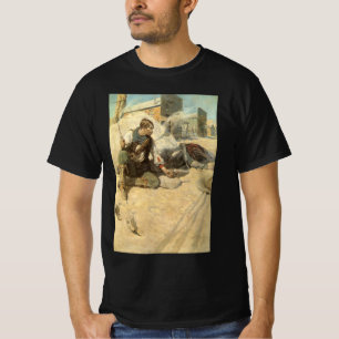 T-shirt Cow-boys western vintage, Hopalong par NC Wyeth