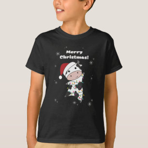 T-shirt Cow Cheerful Christmas Winter Animals