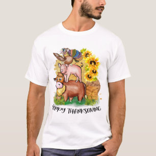 T-shirt Cow Cog Turquie Bon thanksgiving pour garçons Fill
