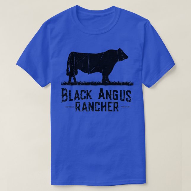 T-shirt Cow Farmer Black Angus Rancher (Design devant)