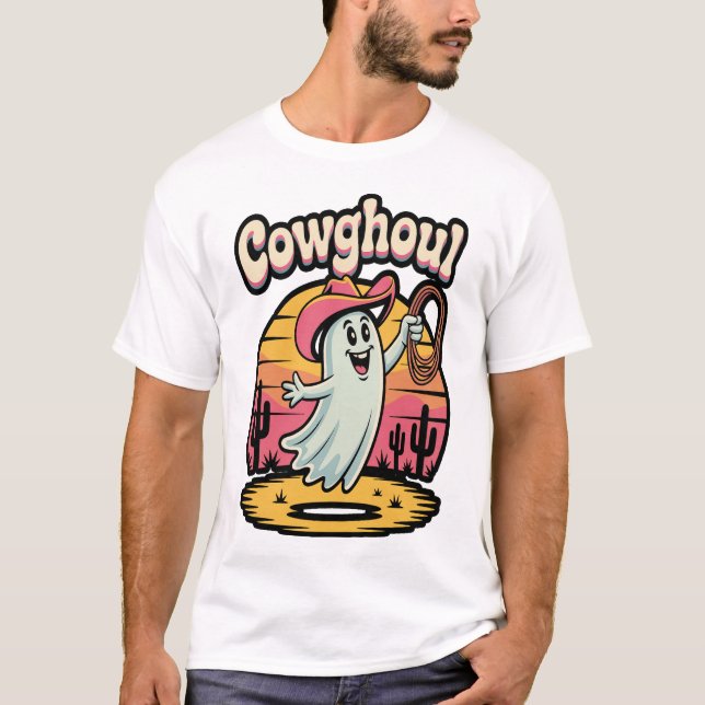 T-shirt Cow Ghoul Halloween Spooky (Devant)