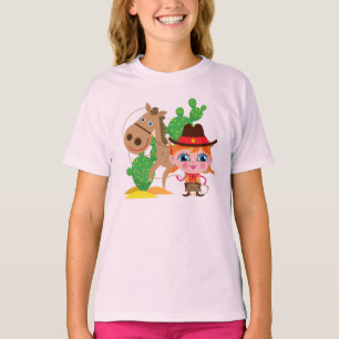 T-shirt Cow-girl et cheval