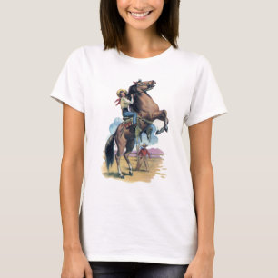 T-shirt Cow-girl sur le cheval