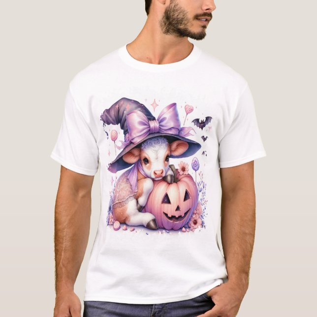 T-shirt Cow Halloween Square (Devant)
