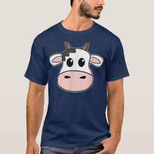 T-shirt Cow Head Farm Animal Fermier Agriculture Lait Vach