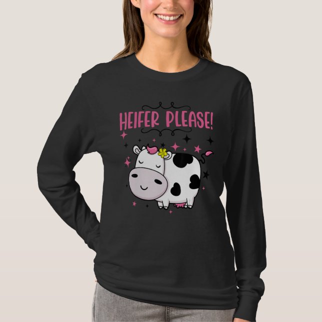 T-shirt Cow  Heifer Please Baby Little Girl Outfit Kids To (Devant)
