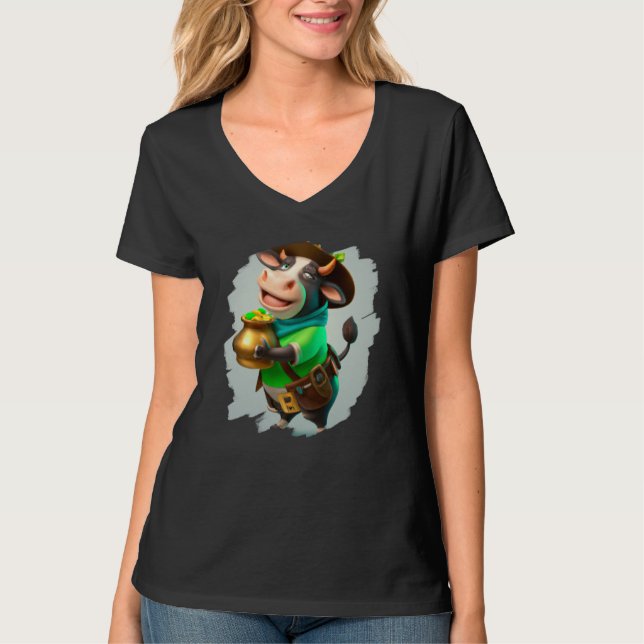 T-shirt Cow Leprechaun Cows St Patricks Day  1 (Devant)