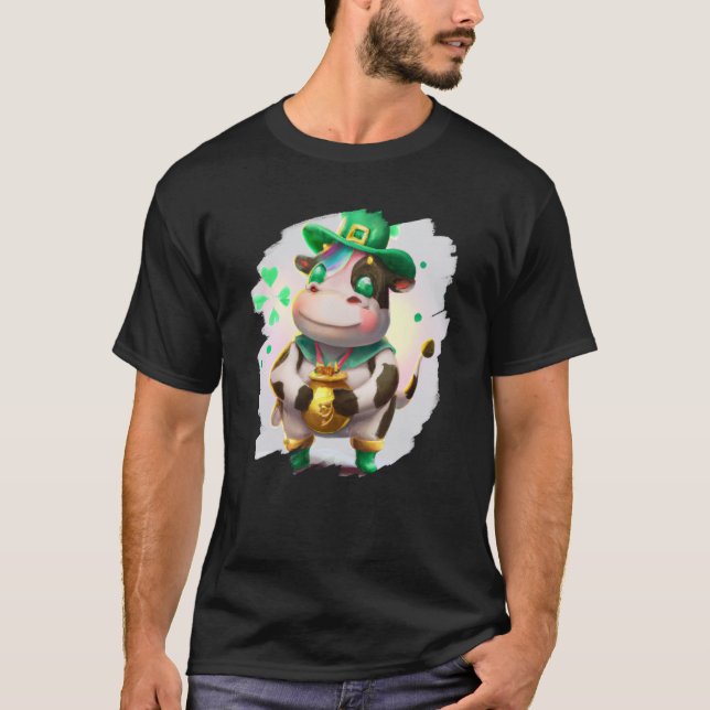 T-shirt Cow Leprechaun Cows St Patricks Day  3 (Devant)