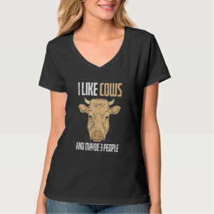 T-shirt Cow Lover Amusant Fermier Fermier Animal ferme Cut