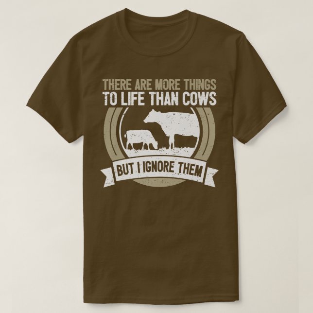 T-shirt Cow Lover Cattle Farmer Dit Vache (Design devant)