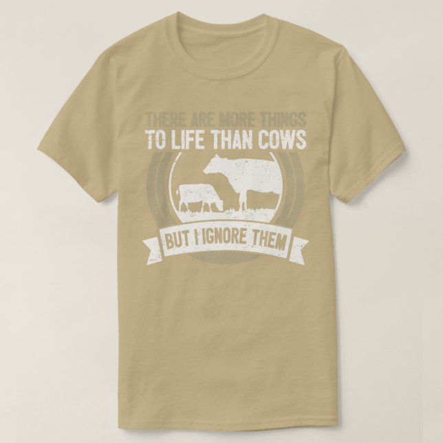 T-shirt Cow Lover Cattle Farmer Dit Vache (Design devant)