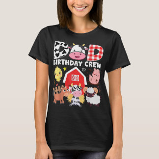 T-shirt Cow Papa Birthday Crew Farm Theme Animals
