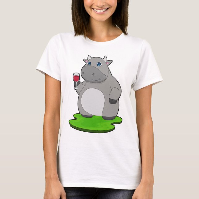 T-shirt Cow Red wine (Devant)