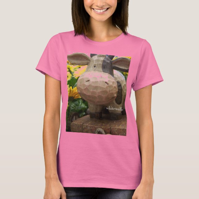 T-shirt cow shirt  whitewolfe (Devant)