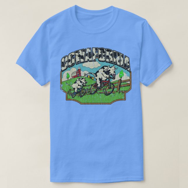 T-shirt Cowafornia Mountain Biking 1987 (Design devant)