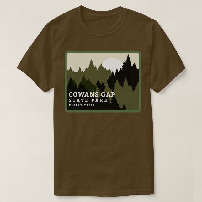 T-shirt Cowans Gap State Park Pennsylvania Forest Sunrise (Design devant)