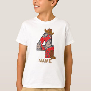 T-shirt cowboy 4ème anniversaire (ou chemise de cowgirl)