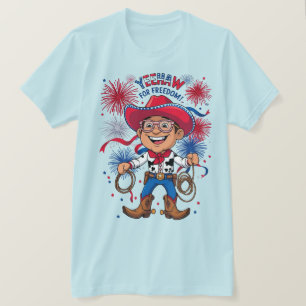T-shirt Cowboy aux étoiles – Célébration du 4 juillet Des