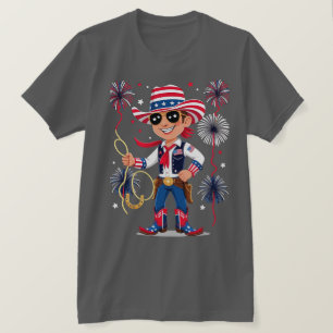 T-shirt Cowboy aux étoiles et aux bandes – Célébration du