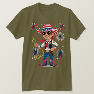 T-shirt Cowboy aux étoiles et aux rayures – Célébration du