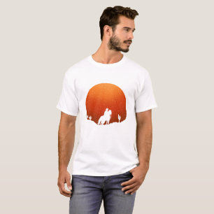 T-shirt Cowboy avec cheval Wild West coucher de soleil pay