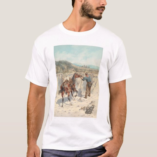 T-shirt Cowboy avec le cheval dans Arroyo… (1324) (Devant)