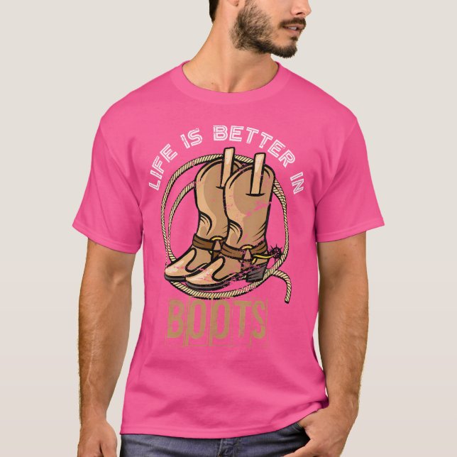 T-shirt Cowboy Boots Country Cowboy Rodeo Hommes Cadeau We (Devant)