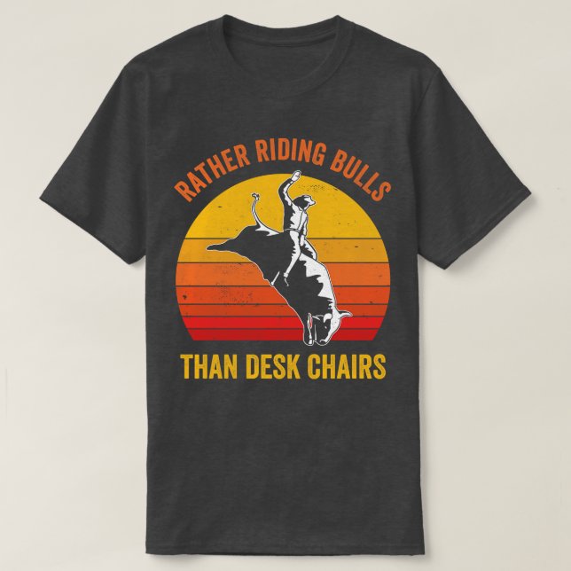 T-shirt Cowboy Bull Rider Rodeo Bull Rider Drôle (Design devant)