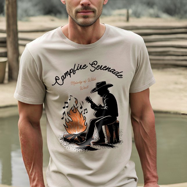 T-shirt Cowboy Campfire Harmony - Guitare Nostalgique Joua (Créateur téléchargé)