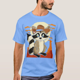 T-shirt Cowboy Casquette Western Lover Forest Animal Racco