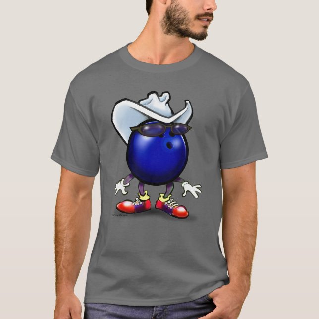 T-shirt Cowboy de bowling (Devant)