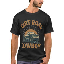 T-Shirt Cowboy de la Route de Terre – Tee Western 