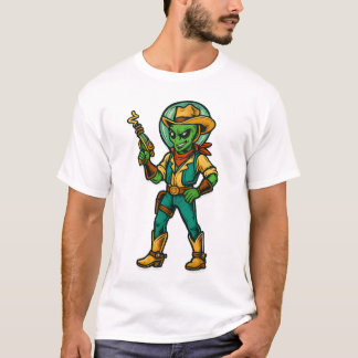 T-shirt Cowboy de l'espace atomique | Alien occidental int