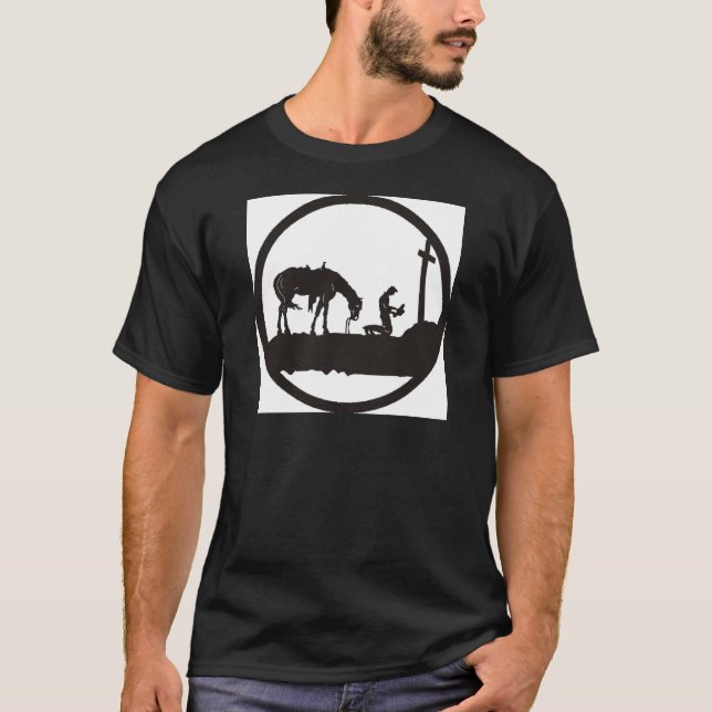 T-shirt cowboy de prière (Devant)