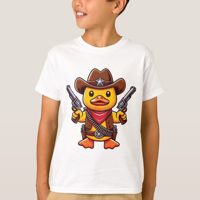 T-shirt Cowboy Duck Sheriff (Devant)