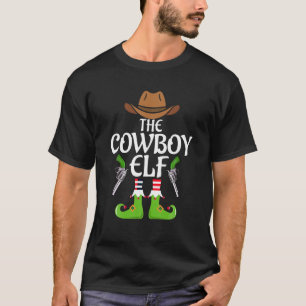 T-shirt Cowboy Elf Matching Family Group Christmas Party X