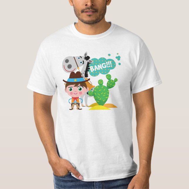 T-shirt Cowboy et cheval (Devant)