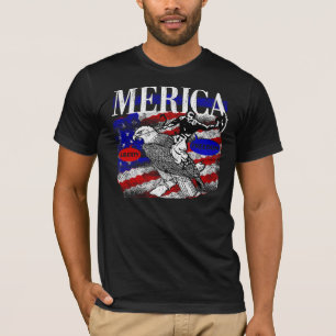 T-shirt Cowboy et Eagle de Merica