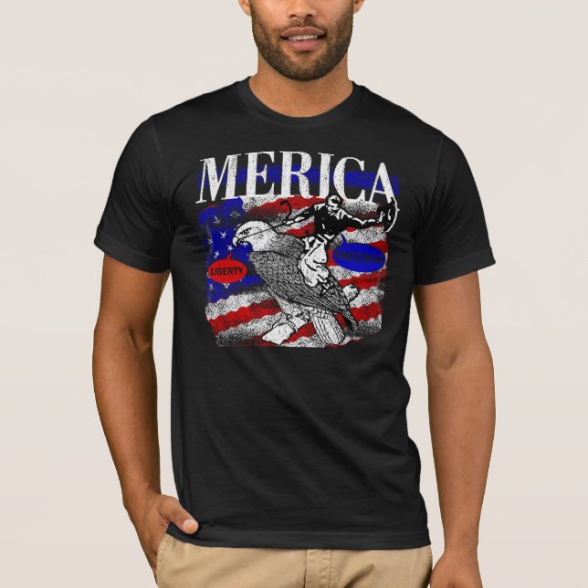 T-shirt Cowboy et Eagle de Merica (Devant)