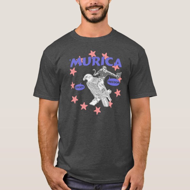 T-shirt Cowboy et Eagle de Murica (Devant)