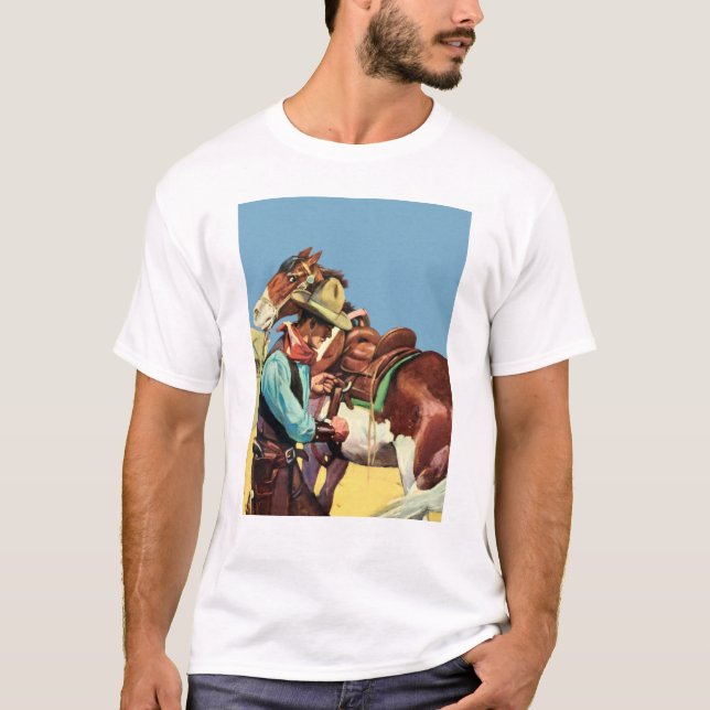 T-shirt Cowboy et selle (Devant)