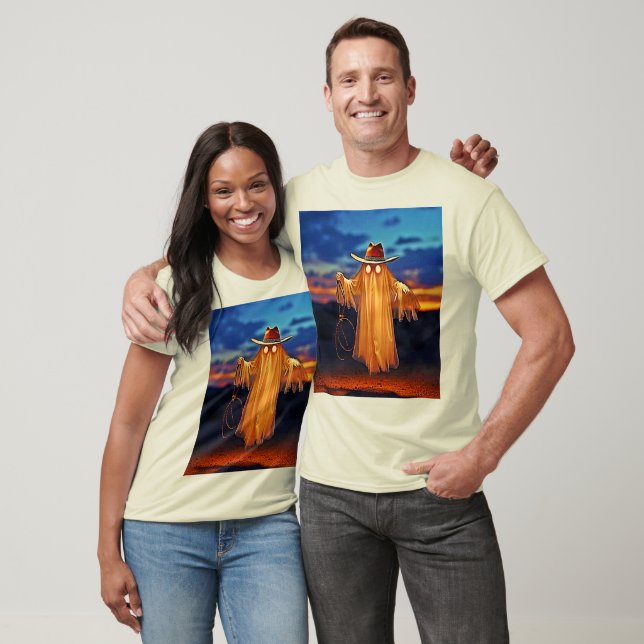 T-shirt Cowboy Ghost au coucher du soleil (Unisexe)