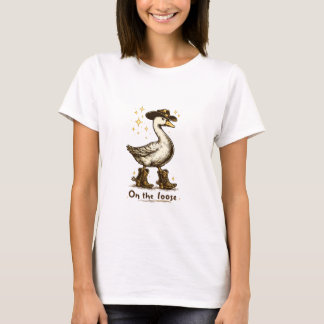T-shirt Cowboy Goose On the Loose Funny Western Art