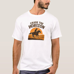 T-shirt Cowboy Graphique Poursuite de l'Horizon